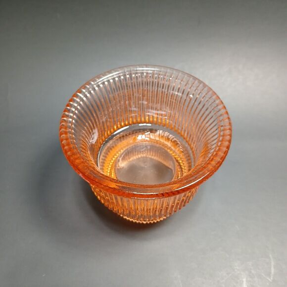 Peach Glass Candle Holder Replacement Base for LE Smith Renaissance Chimney Lamp - Picture 6 of 11